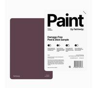 Hemway Interior Matt Acrylic Paint Sample, Aubergine, Peel & Stick Swatch For Walls Ceilings Kitchen Bathroom Living Room