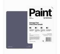 Hemway Interior Matt Acrylic Paint Sample, Dark Lavender, Peel & Stick Swatch For Walls Ceilings Kitchen Bathroom Living Room