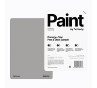 Hemway Interior Matt Acrylic Paint Sample, Elephant Grey, Peel & Stick Swatch For Walls Ceilings Kitchen Bathroom Living Room