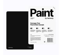 Hemway Interior Matt Acrylic Paint Sample, Jet Black, Peel & Stick Swatch For Walls Ceilings Kitchen Bathroom Living Room