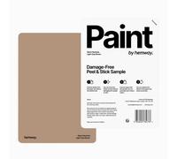 Hemway Interior Matt Acrylic Paint Sample, Light Clay Brown, Peel & Stick Swatch For Walls Ceilings Kitchen Bathroom Living Room