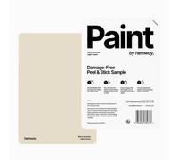 Hemway Interior Matt Acrylic Paint Sample, Light Cream, Peel & Stick Swatch For Walls Ceilings Kitchen Bathroom Living Room
