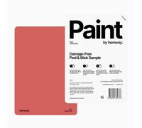 Hemway Interior Matt Acrylic Paint Sample, Lobster Red, Peel & Stick Swatch For Walls Ceilings Kitchen Bathroom Living Room