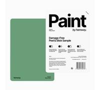 Hemway Interior Matt Acrylic Paint Sample, Misty Green, Peel & Stick Swatch For Walls Ceilings Kitchen Bathroom Living Room