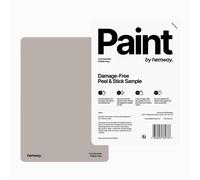 Hemway Interior Matt Acrylic Paint Sample, Pebble Grey, Peel & Stick Swatch For Walls Ceilings Kitchen Bathroom Living Room
