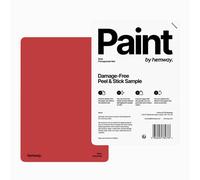 Hemway Interior Matt Acrylic Paint Sample, Ruby Red, Peel & Stick Swatch For Walls Ceilings Kitchen Bathroom Living Room
