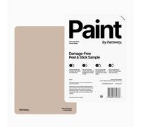 Hemway Interior Matt Acrylic Paint Sample, Sandy Beige, Peel & Stick Swatch For Walls Ceilings Kitchen Bathroom Living Room