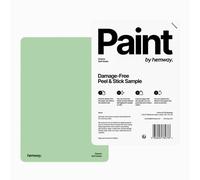 Hemway Interior Matt Acrylic Paint Sample, Soft Green, Peel & Stick Swatch For Walls Ceilings Kitchen Bathroom Living Room