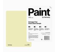 Hemway Interior Matt Acrylic Paint Sample, Soft Pollen Yellow, Peel & Stick Swatch For Walls Ceilings Kitchen Bathroom Living Room