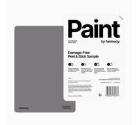Hemway Interior Matt Acrylic Paint Sample, Storm Grey, Peel & Stick Swatch For Walls Ceilings Kitchen Bathroom Living Room