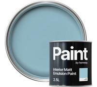 Hemway Interior Paint Matt Acrylic Arctic Blue 2.5L Tin Durable Emulsion Walls Ceilings Kitchen Bathroom All Rooms