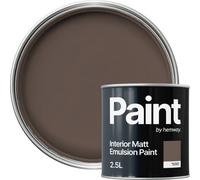 Hemway Interior Paint Matt Acrylic Cedar Brown 2.5L Tin Durable Emulsion Walls Ceilings Kitchen Bathroom All Rooms