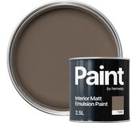 Hemway Interior Paint Matt Acrylic Coco Brown 2.5L Tin Durable Emulsion Walls Ceilings Kitchen Bathroom All Rooms