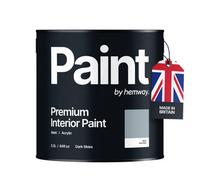 Hemway Interior Paint Matt Acrylic Dark Skies Blue 2.5L Tin Durable Emulsion Walls Ceilings Kitchen Bathroom All Rooms