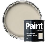 Hemway Interior Paint Matt Acrylic Light Cream 2.5L Tin Durable Emulsion Walls Ceilings Kitchen Bathroom All Rooms