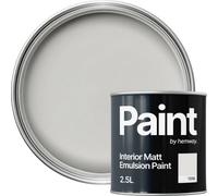 Hemway Interior Paint Matt Acrylic Linen White 2.5L Tin Durable Emulsion Walls Ceilings Kitchen Bathroom All Rooms