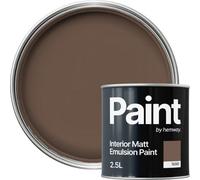 Hemway Interior Paint Matt Acrylic Mocha Brown 2.5L Tin Durable Emulsion Walls Ceilings Kitchen Bathroom All Rooms