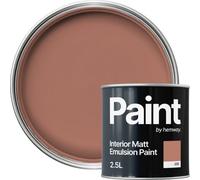 Hemway Interior Paint Matt Acrylic Red Sand Red 2.5L Tin Durable Emulsion Walls Ceilings Kitchen Bathroom All Rooms