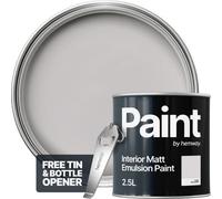 Hemway Interior Paint Matt Acrylic Soft Lavender Purple 2.5L Tin Durable Emulsion Walls Ceilings Kitchen Bathroom All Rooms