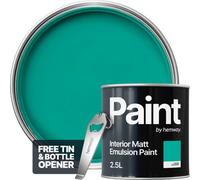 Hemway Interior Paint Matt Acrylic Spearmint Blue 2.5L Tin Durable Emulsion Walls Ceilings Kitchen Bathroom All Rooms