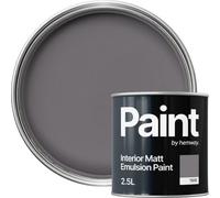 Hemway Interior Paint Matt Acrylic Storm Grey 2.5L Tin Durable Emulsion Walls Ceilings Kitchen Bathroom All Rooms