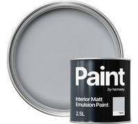 Hemway Interior Paint Matt Acrylic Winter Grey 2.5L Tin Durable Emulsion Walls Ceilings Kitchen Bathroom All Rooms