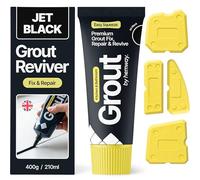 Hemway Jet Black Grout Reviver Kit 400g with 4 Piece Profiling Tool Kit