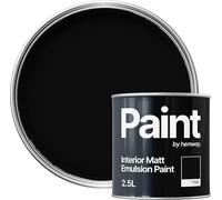 Hemway Jet Black Paint 2.5 L, Indoor Matt Finish, One Coat