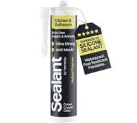 Hemway Kitchen & Bathroom Crystal Clear Sealant & Adhesive 300ml 1 Pack | Hybrid Polymer, Superior to Bathroom Silicone Sealant, Waterproof, Odourless, Anti-Mould, Ideal For Around Bath & Shower