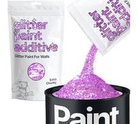 Hemway Lavender Purple Glitter Paint Additive Extra Chunky 100g | for Paints & Varnish | Paint Walls Sparkly Add to Emulsion, Acrylic or Lacquer Indoor