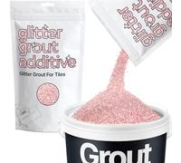 Hemway Light Rose Gold Glitter Grout Additive Chunky 100g Metallic Flakes for Adding Sparkle to Kitchen & Bathroom Tiles | Enhance Your Indoor Grouting Projects with a Durable Sparkly Effect