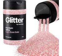 Hemway Light Rose Gold Glitter Shaker, 130g Fine Glitter, Crafts 1/64" Metallic Flake Light Rose Gold Sequins, Resin & Epoxy Crafts, Decorating, Halloween, Christmas, Nail, Face