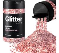 Hemway Light Rose Gold Glitter Shaker, 130g Super Chunky Glitter | for Resin & Epoxy Crafts for Decorating, Halloween, Christmas, Nail, Face, Art