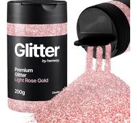 Hemway Light Rose Gold Glitter Shaker, 200g Chunky Glitter for Crafts