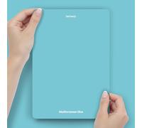 Hemway Mediterranean Blue Peel & Stick Sample Chalk Based Furniture Paint | A5 Accurate Colour Swatch, Mess-Free Alternative to Paint Tester Pots, Easy To Use, Eco-friendly, Interior Furniture