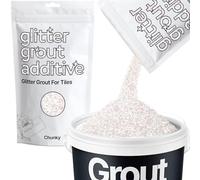 Hemway Mother of Pearl Iridescent Glitter Grout Additive Chunky 100g Flakes for Adding Sparkle to Kitchen & Bathroom Tiles | Enhance Your Indoor Grouting Projects with a Durable Sparkly Effect