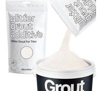Hemway Mother of Pearl Iridescent Glitter Grout Additive Microfine 100g Flakes for Adding Sparkle to Kitchen & Bathroom Tiles | Enhance Your Indoor Grouting Projects with a Durable Sparkly Effect