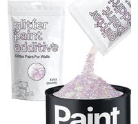 Hemway Mother of Pearl Iridescent Glitter Paint Additive Extra Chunky 100g for Adding Sparkle to Paints & Varnish | Paint Walls Sparkly Add to Emulsion, Acrylic or Lacquer Indoor