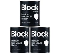 Hemway Mould Blocker Paint, Matte White 1L, Indoor Anti Mould Paint, Bathroom, Kitchen & Bedroom Easy To Apply, Quick Dry, 3 Pack