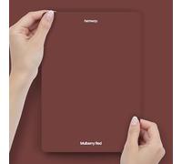 Hemway Mulberry Red Peel & Stick Sample Chalk Furniture Paint | A5 Accurate Colour Swatch for Chalk Based Furniture Paint, Mess-Free Alternative to Tester Pots, Easy To Use, Eco-friendly
