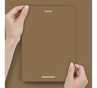 Hemway Mustard Brown Peel & Stick Sample Chalk Paint, A5 Swatch | Accurate Colour, Mess-Free Alternative to Paint Tester Pots, Easy To Use, Eco-friendly, for Interior Furniture & Walls