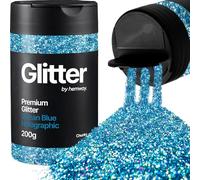 Hemway Ocean Blue Holographic Glitter Shaker, 200g Chunky Glitter
