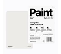 Hemway Off White Exterior Matt Acrylic Paint A5 Peel And Stick Sample Swatch Emulsion Outdoor Wood, Masonry, Shed, Fence