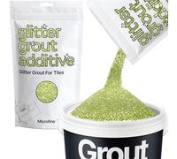 Hemway Olive Green Glitter Grout Additive Microfine 100g | for Adding Sparkle to Kitchen & Bathroom Tiles, Enhance Your Indoor Grouting Projects with a Durable Sparkly Effect