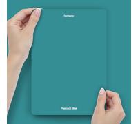 Hemway Peacock Blue Peel & Stick Sample Chalk Paint | A5 Accurate Colour Swatch, Mess-Free Alternative to Paint Tester Pots, Easy To Use, Eco-friendly, for Interior Furniture & Walls