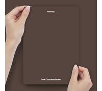 Hemway - Peel & Stick Sample for Our Chalk Based Furniture Matt Paint - Dark Chocolate Brown | A5 Damage-Free, Accurate Colour Swatch | Test Our Chalky Matt Shabby Chic Finishes for Interior Decor