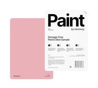 Hemway - Peel & Stick Sample for Our Exterior Paint - Sunset Pink | A5 Damage-Free, Accurate Colour Swatch | Test Our Matt Finishes for Exterior Decor | Easy to use and eco-friendly