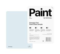 Hemway - Peel & Stick Sample for Our Interior Paint - Blue Mist | A5 Damage-Free, Accurate Colour Swatch | Test Our Matt Finishes for Interior Decor | Easy to use and eco-friendly