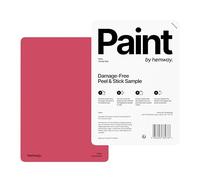 Hemway Peel & Stick Sample For Our Interior Paint | A5 Damage-free, Accurate Colour Swatch | Test Our Matt Finishes For Interior Decor | Easy To Use And Eco-friendly - Candy Red