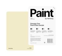 Hemway - Peel & Stick Sample for Our Interior Paint - Lemon Chiffon Yellow | A5 Damage-Free, Accurate Colour Swatch | Test Our Matt Finishes for Interior Decor | Easy to use and eco-friendly